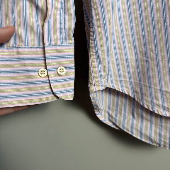 Robert Talbott Men's Long Sleeve Button Up Shirt Single‎ Pocket Multicolor Large - Picture 2 of 14